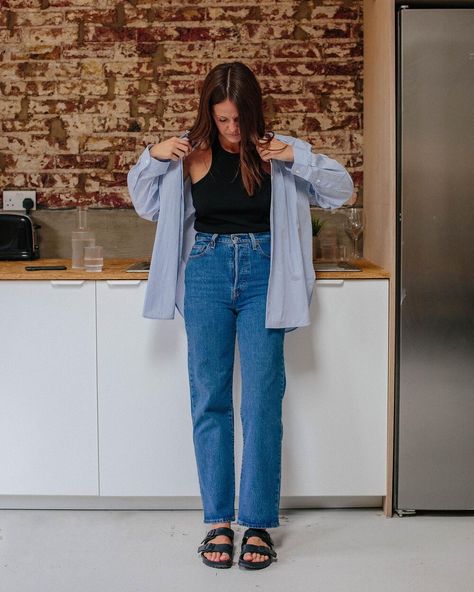 Chique Outfit, Looks Jeans, Straight Ankle Jeans, Looks Pinterest, Black Tank Top, 가을 패션, Looks Style, Mode Inspiration, Black Tank