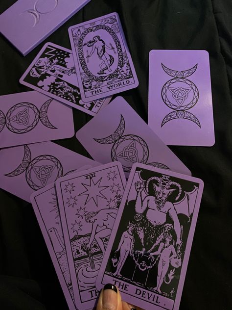 #purple #tarot #tarotdeck Purple Tarot Aesthetic, Purple Tarot Cards, Notion Aesthetic, Friend Aesthetic, Flight Rising, Visual Board, Aesthetic Board, Fashion Design Sketches, Tarot Decks