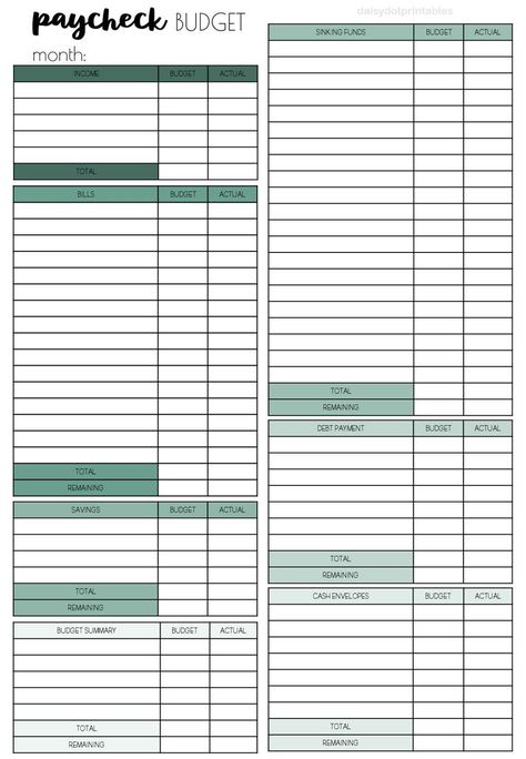 Green Paycheck Wage Budget Planner | Printable Weekly/Monthly Zero Based Budget plannerpagesideaspostitmenuplanner #kidsdailyplanner #budgetplan⏲. Spreadsheet Aesthetic, Aesthetic Organisation, Budget Planner Ideas, Zero Based Budget, Financial Budget Planner, Excel Budget Spreadsheet, Note Templates, Organization Planner, Monthly Budget Spreadsheet