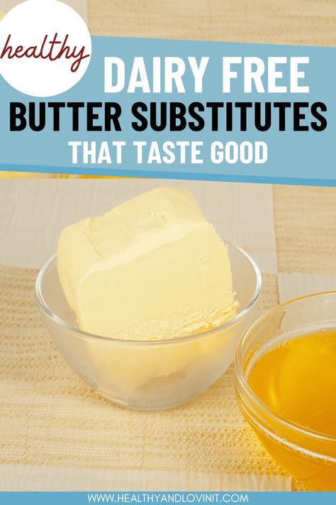 These butter substitutes are great for baking and cooking. They are super healthy and they taste good! These alternatives to butter are for those who are dairy free or dairy intolerant. These healthy fats are clean eating real food approved! clean eating for beginners, butter substitute cookies, muffins, main dishes Best Dairy Free Butter, No Dairy, Dairy Substitutes In Baking, Dairy Free Substitutes, Dairy Substitutes, Healthy Butter Alternative, Dairy Free Butter, Heart Healthy Butter Substitute, Non Dairy Heavy Cream Substitute