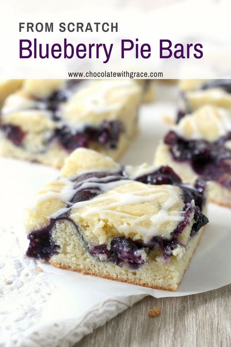 Blueberry Pie Bars, Easy Blueberry Pie, Homemade Blueberry Pie, Mousse Au Chocolat Torte, Cheap Breakfast, Picnic Potluck, Canned Blueberries, Blueberry Pie Filling, Berry Dessert