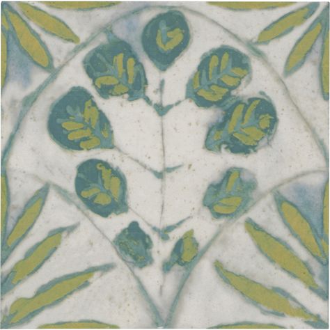 Annie Selke Botanical Porcelain Wall and Floor Tile - 6 x 6 in. - The Tile Shop White And Green Tiles Kitchen, Whole Wall Tile Kitchen, Blue And Green Backsplash Kitchen, Vintage Inspired Backsplash, Handmade Ceramic Tiles Kitchen, Wood Cabinets Blue Backsplash, Fun Bathroom Tile Floor, Green Backsplash Wood Cabinets, Moroccan Tile Kitchen Backsplash