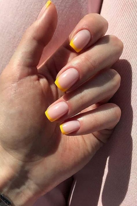 Nailsdesign Summer, French Nails Design, Trendy Manicure, 2019 Nails, French Manicure Designs, Colorful Nail, Minimalist Nail Art, French Nail Art, Blue Nail