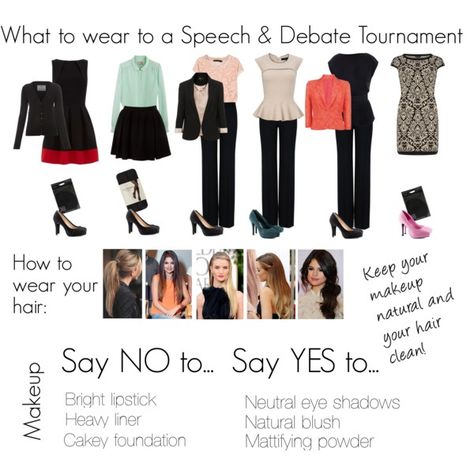 Speech team/ debate team dress for tournaments-girls Cute Speech And Debate Outfits, Debate Team Outfit, Speech Tournament, Speech And Debate Outfit, Debate Clothes, Speech Outfit, Debate Outfits, Debate Tournament, Natural Blush Makeup