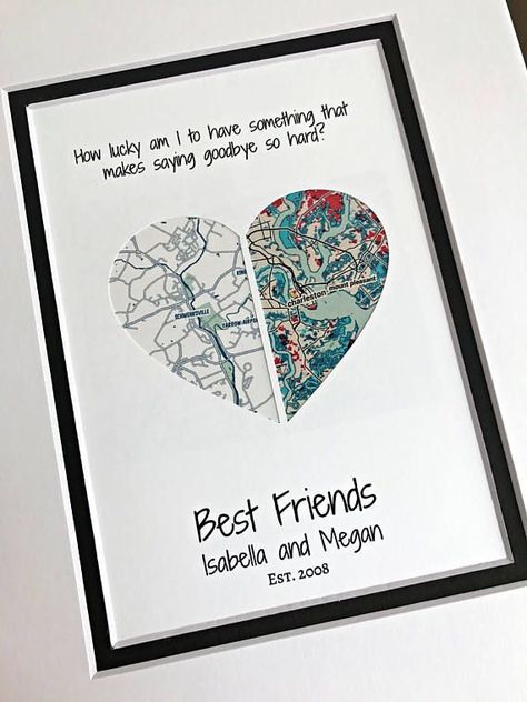 Diy Bff, Long Distance Friendship Gifts, Personalised Gifts For Friends, Diy Gifts For Friends, Friends Diy, Super Gifts, Birthday Gifts For Best Friend, Christmas Gifts For Friends, Bff Gifts