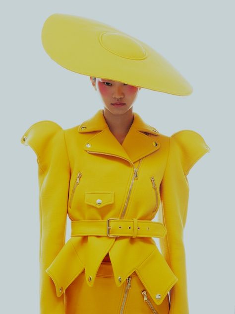 Lailai Qu InStyle Germany Retro Fashion Editorial | Fashion Gone Rogue Colorful Fashion Editorial, Fashion Photoshoot Editorial, Spotlight Photography, Germany Fashion, Pop Art Fashion, Fashion Director, Bright Fashion, Yellow Outfit, Clothing Photography