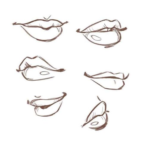 20+ Amazing Lip Drawing Ideas & Inspiration - Brighter Craft Lips Sketch, Draw Lips, رسم كاريكاتير, Cartoon Drawings Of People, Lip Drawing, Couple Drawing, Mouth Drawing, Drawing People Faces, Lips Drawing