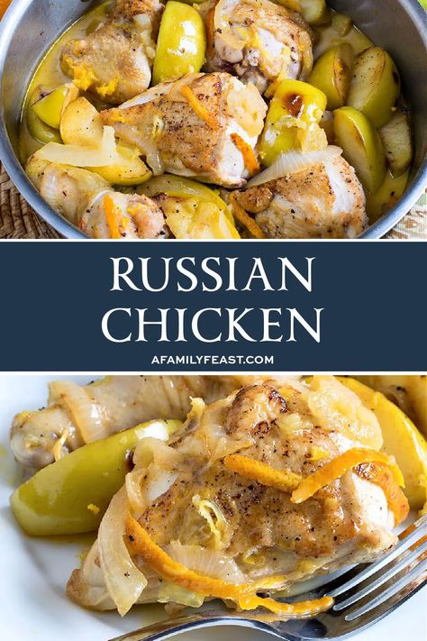 Russian Chicken - A Family Feast® Russian Chicken, Family Feast Recipes, Chicken Entrees, Duck Recipes, Family Feast, Chicken Main Dishes, Entree Recipes, Russian Recipes, Baked Chicken Recipes