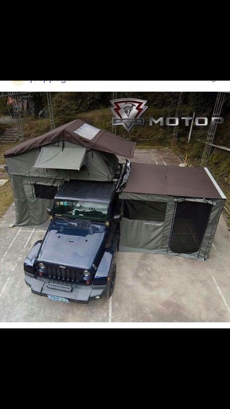 Jeep Tent, Canopy Ideas, Tent Ideas, Zelt Camping, Kombi Motorhome, Auto Camping, Jimny Suzuki, Jeep Camping, Toyota Previa