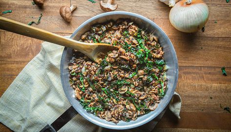 Lundberg Rustic Wild Blend | Lundberg Family Farms Rice Diet, Whole Grain Rice, Farm Fresh Recipes, Garlic Mushrooms, Red Rice, Mushroom Risotto, Wild Rice, Rice Dishes, Winter Food