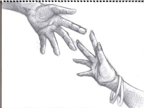 Hand Reaching Out Drawing, Holding Hands Drawing, Drawing Poses Male, Hands Reaching Out, Drawing Hands, Hand Reference, Hand Sketch, Pencil Art Drawings, Drawing Images