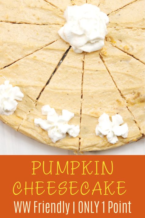 Ww Cheesecake, Weight Watchers Cheesecake, Weight Watchers Pumpkin, Weight Watcher Desserts, Pumpkin Cheesecake Recipes, Weight Watchers Recipes Desserts, Cheesecake Pudding, Ww Freestyle, Ww Desserts