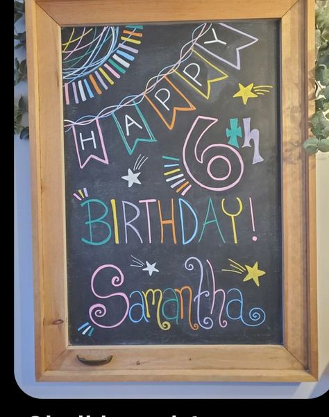 Birthday Chalkboard Art Ideas, Happy Birthday On Chalkboard, Whiteboard Birthday Ideas, Birthday Countdown Chalkboard Art, Happy Birthday Black Board, 18th Birthday Chalkboard Sign, Happy Birthday Blackboard Ideas, Blackboard Sign Ideas, Birthday Party Chalkboard Sign