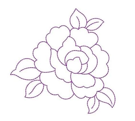 Rangoli Sketch, Aalekhan Drawing, Rose Outline Drawing, Embroidery Outline, Origami Roses, Outline Embroidery, Rose Outline, Rose Embroidery Pattern, Embroidery Rose