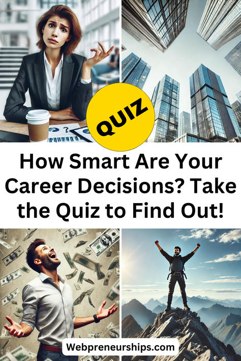 How Smart Are Your Career Decisions? Take the Quiz to Find Out! Career Quiz Buzzfeed, Career Quiz, Quiz Buzzfeed, Career Decisions, Playbuzz Quiz, Quizzes For Fun, Career Choices, Career Planning, Personality Quizzes