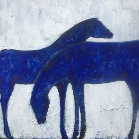 Oil painting two blue horses by kainz  2ox 20" Horse Paintings Acrylic, Abstract Horse Art, Animal Studies, Rustic Transitional, Eclectic Maximalism, Horse Art Drawing, Abstract Horse Painting, Horse Oil Painting, Horse Paintings