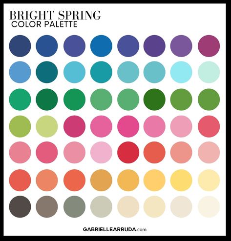 Discover the vibrant and energizing colors of the Bright Spring season with our complete guide! From bold and bright outfit ideas to makeup tips that will make you glow, we have everything you need to embrace this stunning seasonal palette. Plus, learn how to determine if you are a Bright Spring or a Clear Spring, so you can make the most of these radiant hues. Get ready to shine this spring! Bright Spring Color Palette | Bright Spring Outfits | Bright Spring Makeup | Bright Spring Nails | ... Bright Outfit Ideas, Bright Spring Color Palette, Clear Spring Palette, Warm Spring Color Palette, True Spring Color Palette, Light Spring Palette, True Spring Colors, Seasonal Palette, Energizing Colors