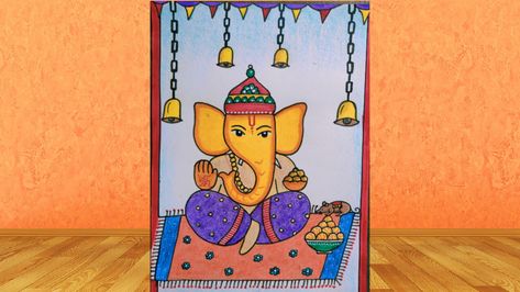 Ganapati Drawing For Kids, Ganapati Drawing Easy, Easy Ganesha Drawing For Kids, Ganpati Drawing Ganesha Painting, Ganesha Easy Drawing, Ganpati Drawing For Kids, Ganesha Drawing For Kids, Drawing Of Ganesha, Ganpati Drawing Easy