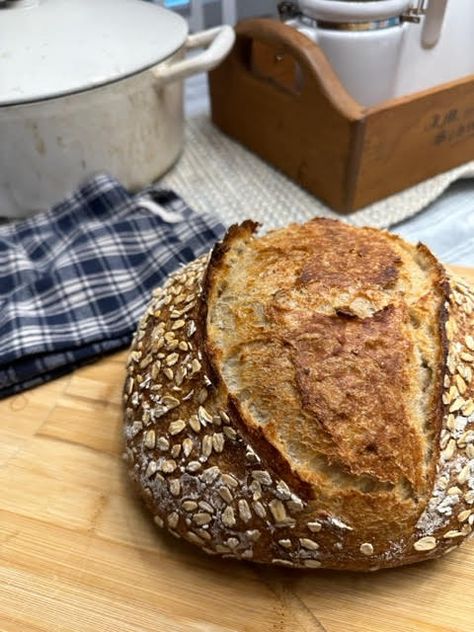 If you’re a fan of the rustic charm and wholesome flavor of sourdough bread, then you’re in for a treat with this Honey Oat Sourdough Bread recipe. Combining the natural tang of sourdough with the sweetness of honey and the hearty texture of oats, this bread is perfect for both savory and sweet pairings. Follow […] Honey Sourdough Bread, Honey Oat Sourdough Bread, Oat Sourdough Bread, Honey Oat Sourdough, Sweet Sourdough Bread, Sweet Sourdough Bread Recipe, Rustic Sourdough Bread Recipe, Homestead Cooking, Fermented Bread