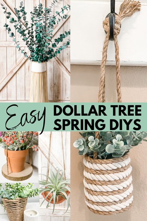 Make easy spring home decor on a budget! #dollartreediy #springdecor #spring #homedecordiy Dollar Store Spring Decor, Spring Decor Dollar Store Diy Projects, Diy Spring Home Decor Ideas, Spring Crafts For Adults Diy Projects, Spring Wall Decor Diy, Spring Dollar Tree Crafts, Spring Crafts For Adults Diy, Dollar Tree Spring Decor, Spring Crafts For Adults