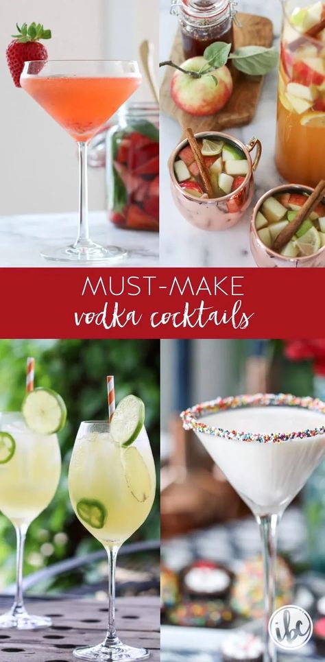 Must-Make Vodka Drinks - delicious vodka cocktail recipes #vodka #drink #cocktail #recipes #libation #cocktails Easy Vodka Drinks, Cocktail Recipes Vodka, Easy Vodka Cocktails, Vodka Drinks Easy, Vodka Cocktails Easy, Cocktails To Make At Home, Vodka Recipes Drinks, Unique Cocktail Recipes, Best Mixed Drinks