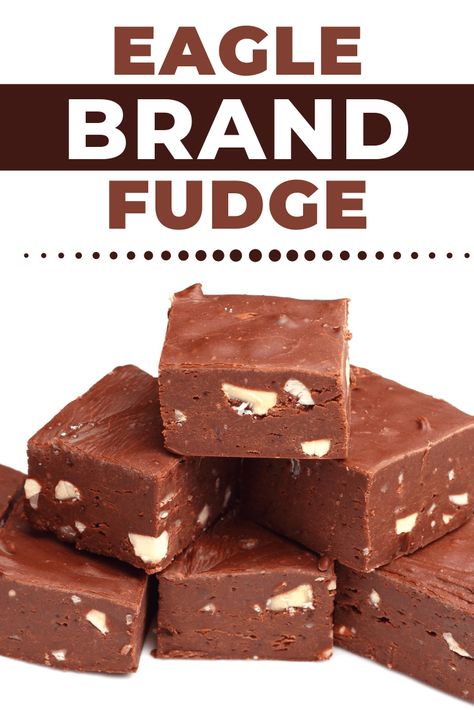 This creamy Eagle Brand Fudge can be made in just 15 minutes. It's a quick and easy failproof treat that will melt in your mouth! Eagle Brand Fudge Condensed Milk, Eagle Brand Milk Fudge, Eaglebrand Recipes Condensed Milk Fudge, Eagle Brand Fudge Recipe, Eagle Brand Fudge, Eagle Brand Recipes Condensed Milk, Divinity Fudge, Cherry Pudding, Ring Recipes