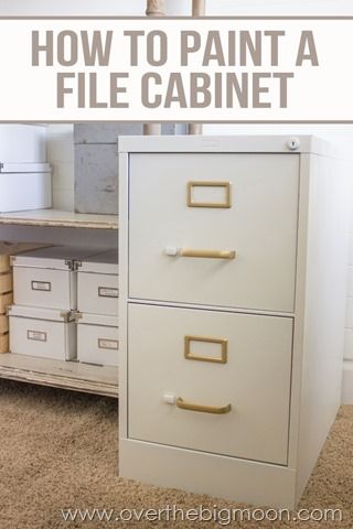 How to Paint a File Cabinet!  Help make file cabinets not such an eye soar by giving them a simple makeover! Ikea Linnmon, Diy File Cabinet, File Cabinet Makeover, Hack Ikea, File Cabinet Desk, Simple Office, Metal Filing Cabinet, Filing Cabinets, File Cabinets