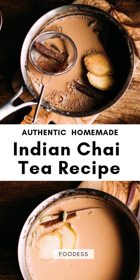 Wondering how to make a delicious homemade spiced chai tea latte? This authentic masala chai recipe is perfect for some cozy sipping and has many health benefits too! Indian Tea Recipe Masala Chai, Chai Tea Latte Recipe Homemade, Chai Tea Latte Mix Recipe, Indian Chai Tea Recipe, Chai Tea Concentrate Recipe, Indian Chai Tea, Tea Mixes, Masala Chai Recipe, Chai Concentrate