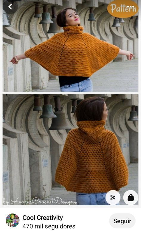 Caplet Pattern, Crochet Caplet, Modern Haken, Crochet Hand Warmers, Designer Crochet, Crochet Capelet, Crochet Poncho Free Pattern, Poncho Crochet, Cowl Neck Poncho