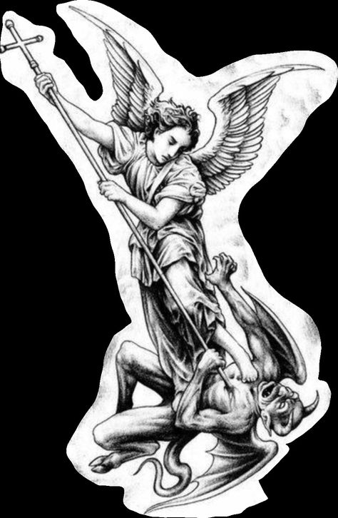 Angels Tattoo Men, Dark Angel Tattoo Men, Christus Tattoo, Beautiful Spine Tattoos, St Michael Tattoo, Spine Tattoo Ideas, Archangel Tattoo, Only Angel, Heaven Tattoos