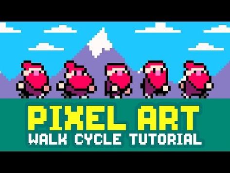 (85) Easy Pixel Art Walk Cycle Tutorial - YouTube Walk Cycle, Run Cycle, Pixel Art Tutorial, Easy Pixel Art, Art Walk, Art Tutorial, A Walk, Art Tutorials, Pixel Art