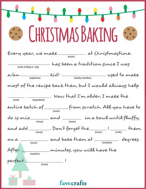 Holiday Baking Christmas Mad Libs Printable Mad Libs For Adults, Mad Libs Printable, Christmas Mad Libs, Holiday Baking Christmas, Baking Christmas, Mad Libs, Holiday Games, Christmas School, Christmas Party Games