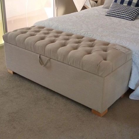 Bed bench available It can be customized in different colors and sizes DM for more details please #namaslayproducts Foot Of The Bed Storage, Bed Ottoman Bench Storage, Sofa Bench Bedroom, Otterman Bed, Bed With Ottoman At End, Bedroom Ottoman Storage, Ottoman At End Of Bed, Storage Ottoman Bench Bedroom, Ottoman Bedroom Ideas