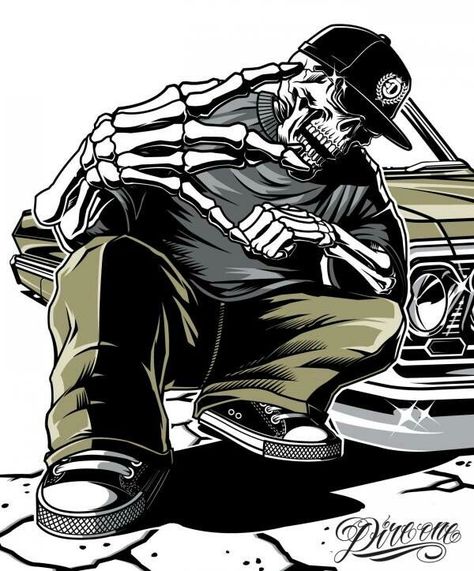 Gangsta Drawings, Brands Wallpaper, Westside Tattoo, Jdm Wallpapers, Og Abel Art, Gangster Art, Chicana Art, Raiders Helmet, Chicano Culture