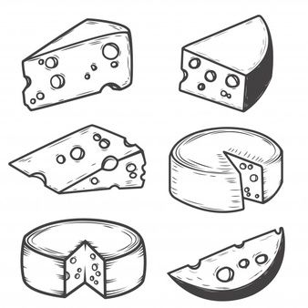 Cheese Coloring Page, How To Draw Cheese, Block Of Cheese Tattoo, Cheese Drawing Easy, Swiss Cheese Tattoo, Cheese Tattoo Ideas, Cheese Art Drawing, Cheese Doodle Drawing, Cheese Sketch