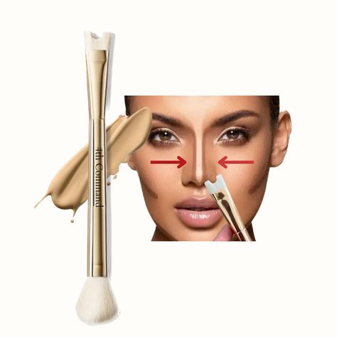 Nose Contour U-Shaped Makeup Brush for Sculpting and Defining the Nose 2-in-1 Precision Duo Contour Brush Perfect For Contouring the Nose Viral Soft Innovative Dual-End Gold Brush Amazon Affiliate Contour Nose, Nose Contour Brush, Best Face Makeup, Nose Contour, Nose Contouring, Face Makeup Brush, Cream Contour, Contour Brush, Face Contouring