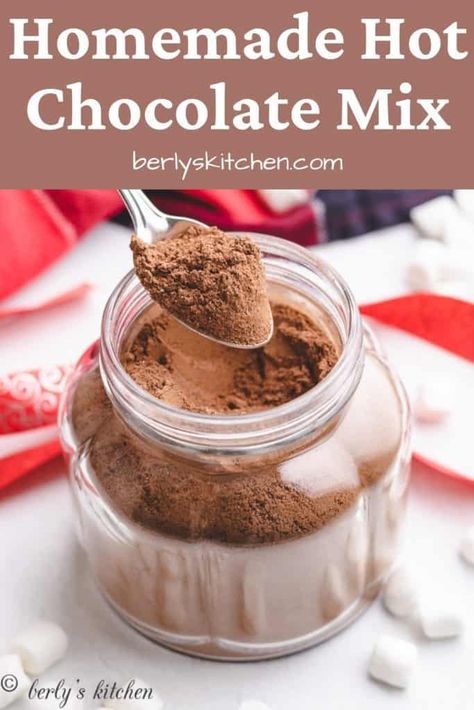 Home Made Hot Chocolate Powder, Diy Hot Chocolate Mix Recipes In A Jar, Diy Hot Chocolate Mix Recipes, Easy Hot Chocolate Mix Recipe, Meal Jars, Hot Chocolate Mix Recipe Dry, Powdered Milk Recipes, Hot Chocolate Mix Recipes Dry, Boho Bakery