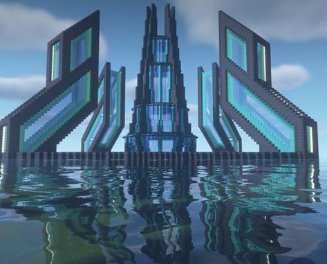 Minecraft Ocean House, Mega Base Ideas, Minecraft Mega Base Ideas, Minecraft Mega Base, Minecraft Underwater, Villa Minecraft, Mega Base, Rumah Minecraft Sederhana, Minecraft Aesthetic