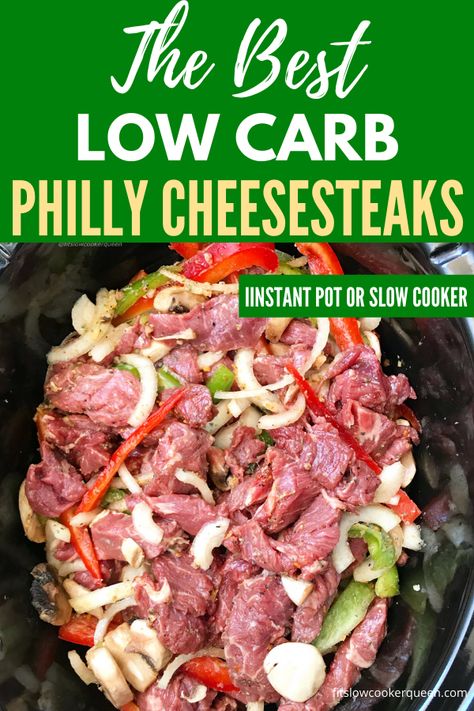 Philly Cheesesteaks, Oven Meals, Keto Instant Pot, Protein Packed Meals, Keto Crockpot Recipes, Cheese Steak, Ground Beef Recipes For Dinner, Instant Pot Dinner Recipes, Food Favorites