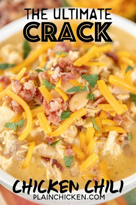 Freeze Leftovers, White Chicken Chili Recipe Crockpot, Recipes Chili, White Chicken Chili Slow Cooker, Chili Cookoff, Chicken Chili Crockpot, Chili Chili, Slow Cooker Chicken Chili, Crockpot White Chicken Chili