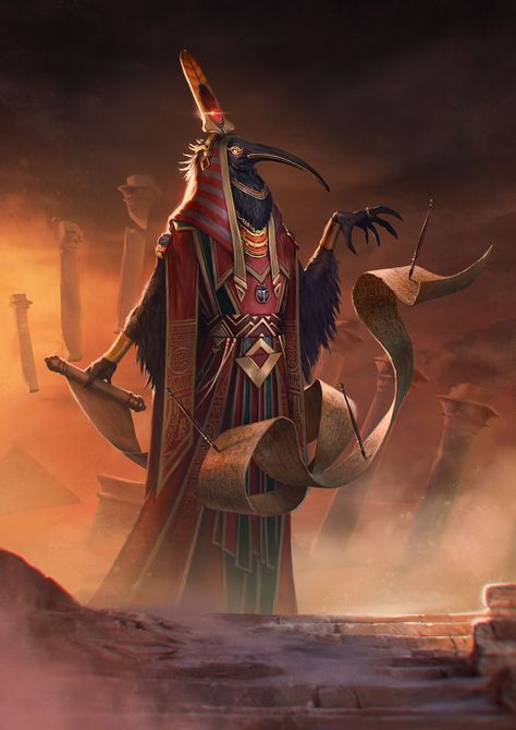 ArtStation - Thot African Superhero, Desert City, Egypt Concept Art, African Mythology, Ancient Dragon, Alien Aesthetic, Mtg Art, Dungeons And Dragons Classes, Egypt Art