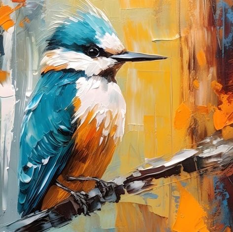 Kingfisher in Acrylic Painting, Digital Copy of a Semi Realistic Painting of a Wonderful Sloth, Decorate Your House, - Etsy King Fisher Painting, Semi Realistic Painting, Ballerina Art Paintings, Kingfisher Painting, Ballerina Art, Semi Realistic, Realistic Paintings, Interesting Ideas, Painting Digital