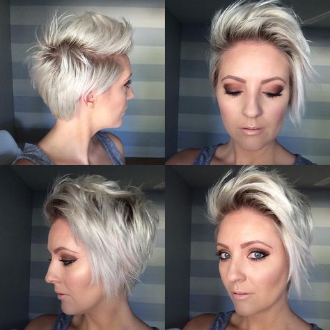 Emily Anderson, Crease Eyeshadow, Cute Haircuts, Short Hair Trends, Fresh Hair, Short Hair Tutorial, Funky Hairstyles, Alternative Hair, Hair Color And Cut