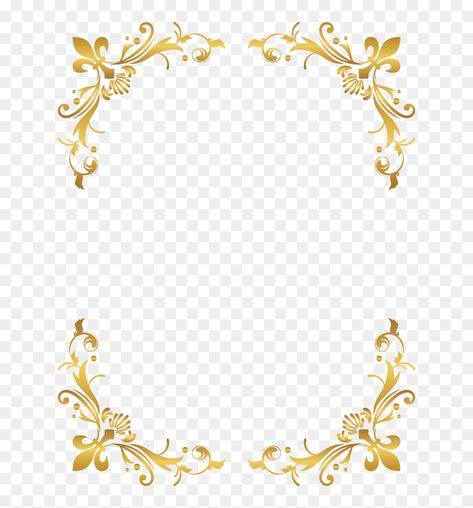 Gold Border Png Transparent, Frame Border Design Png, Frame Border Design Aesthetic, Gold Border Png, Greek Border, Gold Border Design, Gold Flower Design, Corner Border, Gold Png