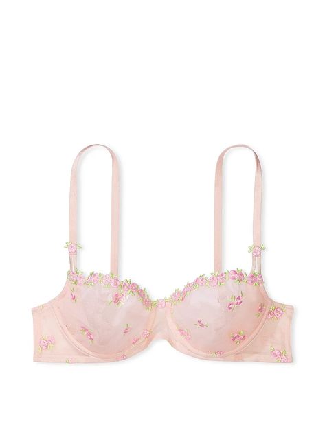 Wicked Caged Rosebud Embroidery Unlined Balconette Bra - Bras - Victoria's Secret Rosebud Embroidery, Balconette Bras, Ross Finds, I Wish, Vs Pink Bras, Victoria Secret Pink Bras, Pretty Bras, Cute Bras, Beautiful Bra