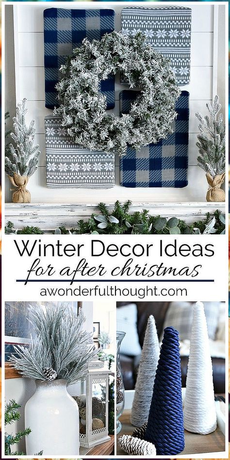 Winter Home Decor - No time to search for the items you're hunting for? Check out Amazon.com now! Winter Decorations After Christmas, Winter Decor Ideas For The Home After Christmas, Winter Porch Decor After Christmas, Farmhouse Winter Decor After Christmas, Winter Fireplace Decor After Christmas, January Tablescapes, After Christmas Decor Winter Decorations, Winter Home Decor After Christmas, Winter Mantle Decor After Christmas