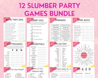 12 Teen Birthday Party Games Sweet Sixteen Birthday Girl Party Fun Birthday Party Activities Slumber Party Printable Birthday Games - Etsy Pajama Party Activities, Teen Birthday Party Games, Preteen Birthday, Girls Sleepover Party, Sleepover Party Games, Party Games Printable, Slumber Party Games, Sleepover Birthday Parties, Girl Sleepover