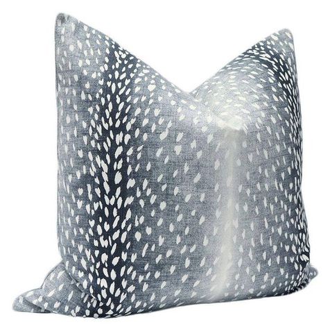 Antelope Pillow, Animal Print Pillow, Navy Pillow, Navy Pillows, Animal Print Pillows, Plaid Pillow Covers, Fawn Design, Fringe Pillows, Leather Pillow