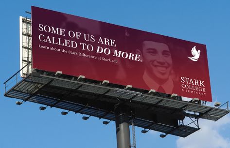 Stark College | MDR Advertising College Billboard Design, College Campaign, Billboard Design, College Design, Design Posters, Marketing Design, Graphic Design Posters, Poster Design, University