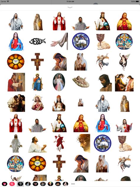 Jesus Stickers Christian Emoji Free Download App for iPhone - STEPrimo.com Christian Emojis, Angels Images, Jesus Stickers, Stickers Christian, Images Of Mary, Emoji Stickers, Mary And Jesus, Biblical Quotes, Download App